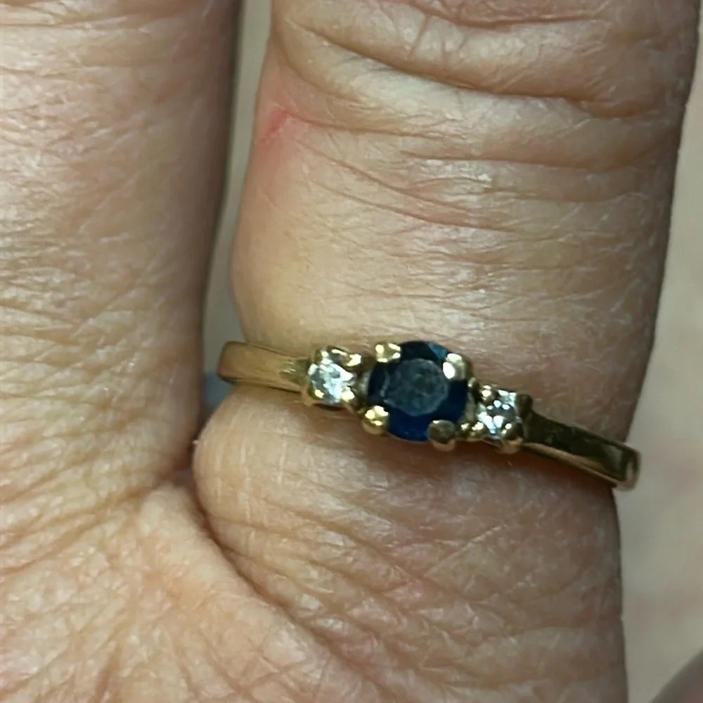 371177 14k yg spinel/diamond ring